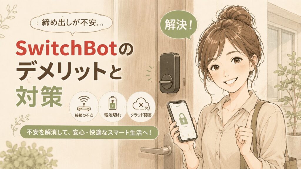 スイッチボットのデメリットが不安？締め出しや接続の失敗を防ぐ解決策を提示